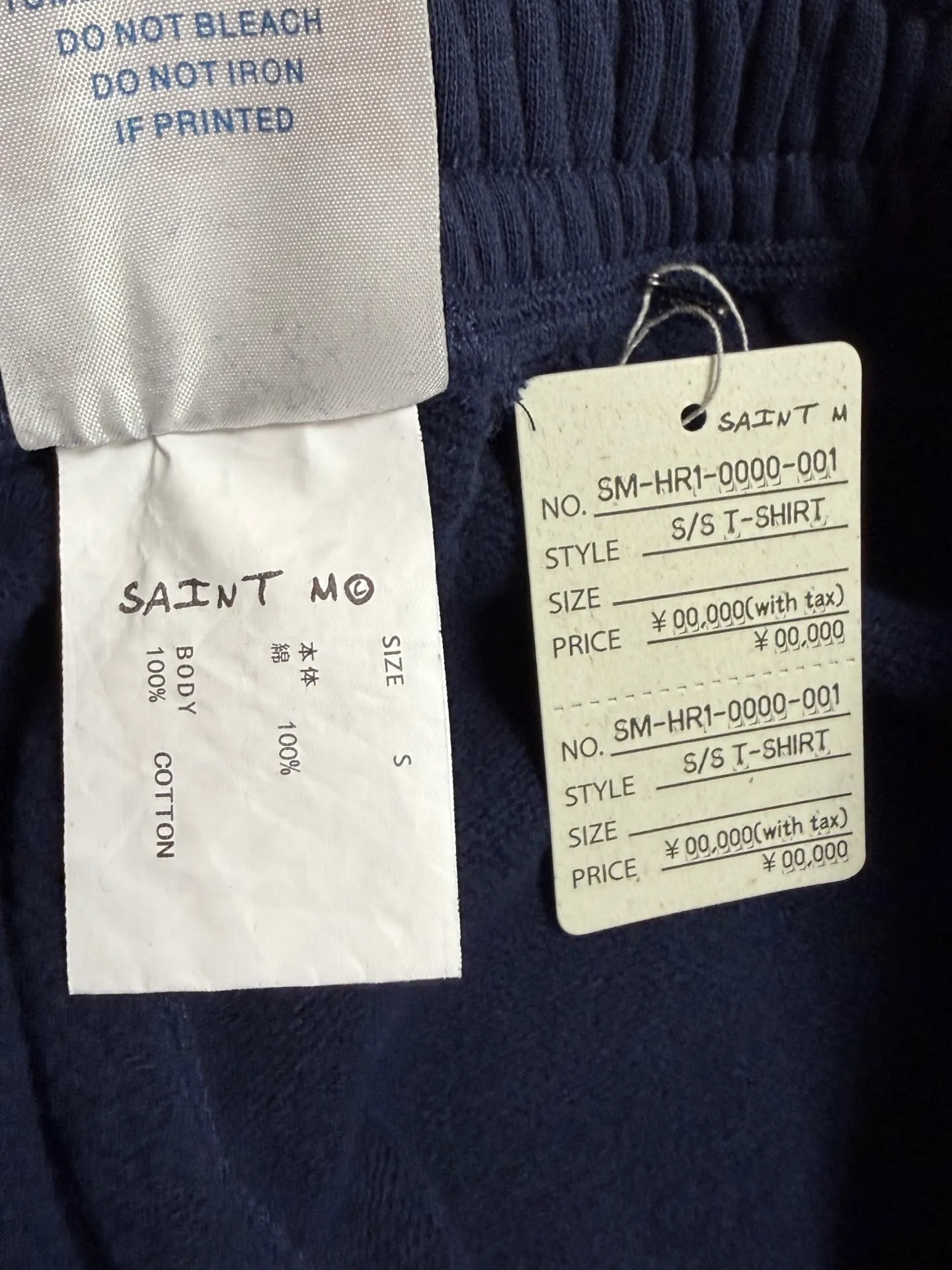 SAINT Mxxxxxx SWEAT PANTS/SAINT/NVY Reflective SAINT sweatpants Blue S-XL Original mold opening Loose tailoring Four needles and six lines boneless technology Top printing technology 3M reflective paste The best reflective effect in the industry Correct version Original consistent main mark/wash mark/cherub anti-counterfeiting